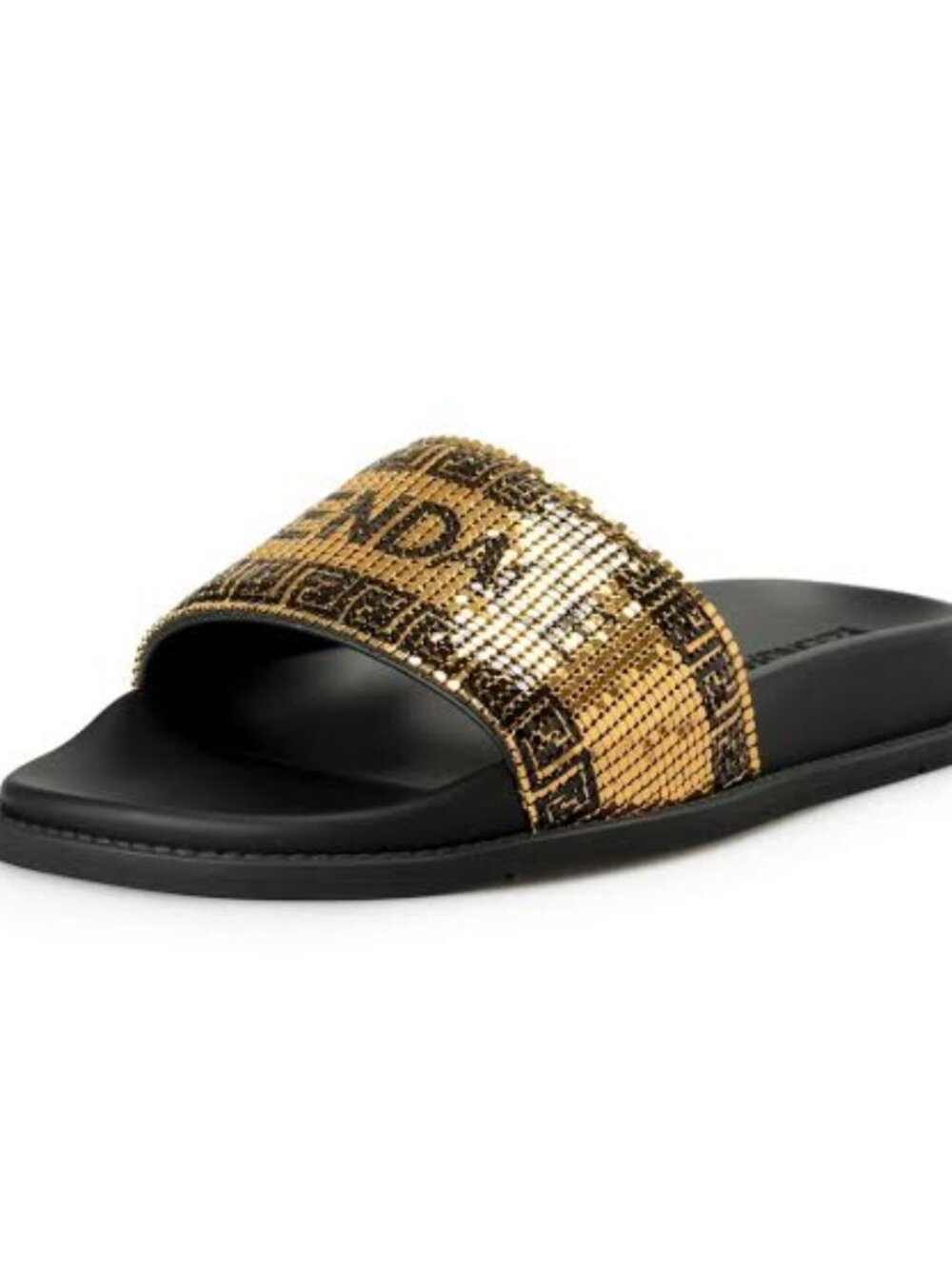 Women's Versace x Fendi "Fendace" Metal Mesh Pool Slide